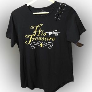 Universal Studios His Treasure skeleton shirt size large